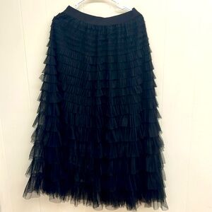 Ladies ruffled long skirt.